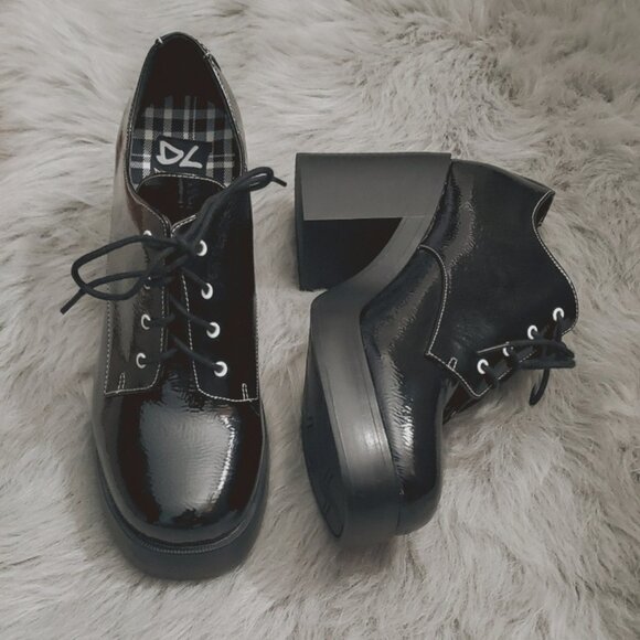 DIRTY LAUNDRY Limited Edition Glossy Derby Oxfords Academia Shoes - Picture 15 of 15